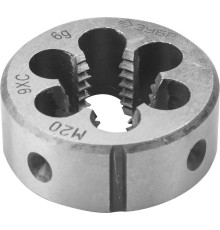 ЗУБР М20 x 2.5 мм, сталь 9ХС, плашка круглая ручная (4-28022-20-2.5)