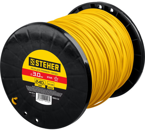 STEHER ЗВЕЗДА, 3.0 мм, 240 м, леска для триммера (75015-3.0) купить в Сочи STEHER ЗВЕЗДА, 3.0 мм, 240 м, леска для триммера (75015-3.0) купить в Сочи