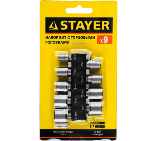 STAYER 9 шт, набор бит с адаптером (26089-H9) купить в Сочи STAYER 9 шт, набор бит с адаптером (26089-H9) купить в Сочи