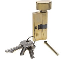 ЗУБР 60 мм, цвет латунь, 5-PIN, тип ключ-защелка, цилиндровый механизм (52103-60-1)