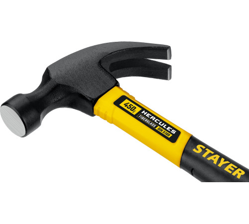 STAYER Hercules, 450 г, молоток-гвоздодёр столярный с фиберглассовой рукояткой, Professional (2026-450) купить в Сочи STAYER Hercules, 450 г, молоток-гвоздодёр столярный с фиберглассовой рукояткой, Professional (2026-450) купить в Сочи
