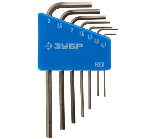 ЗУБР 7 шт, набор мини имбусовых ключей (27471-H7) купить  в Сочи