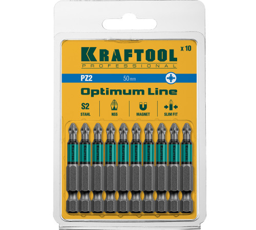 KRAFTOOL Optimum PZ2, 50 мм, 10 шт, биты (26124-2-50-10) купить в Сочи KRAFTOOL Optimum PZ2, 50 мм, 10 шт, биты (26124-2-50-10) купить в Сочи