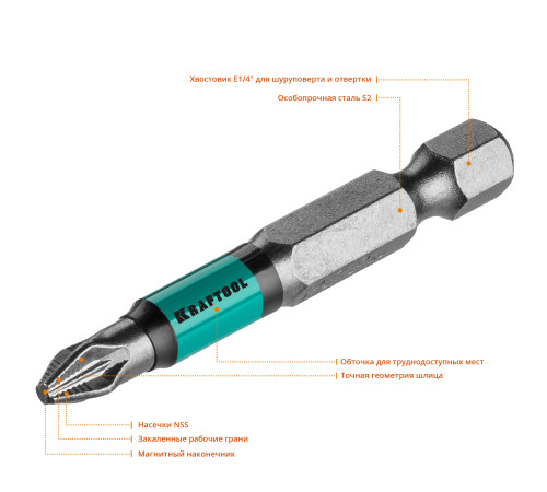 KRAFTOOL Optimum PZ2, 50 мм, 10 шт, биты (26124-2-50-10) купить в Сочи KRAFTOOL Optimum PZ2, 50 мм, 10 шт, биты (26124-2-50-10) купить в Сочи