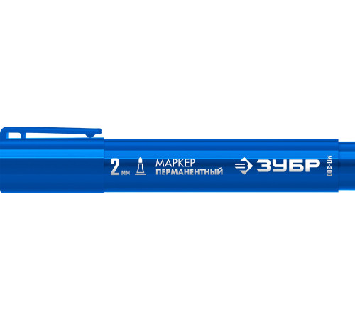 ЗУБР МП-300 синий, 2 мм перманентный маркер (06322-7) купить  в Сочи