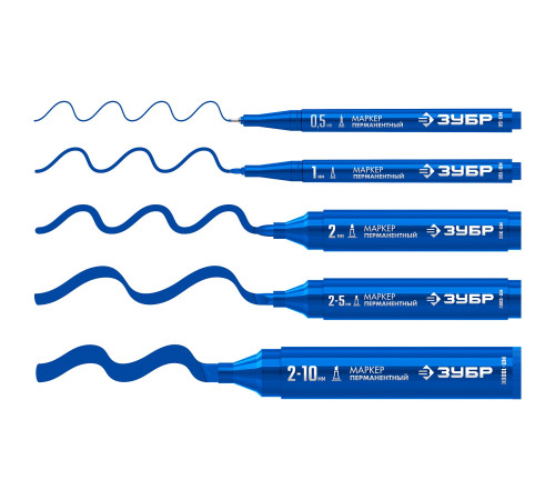 ЗУБР МП-300 синий, 2 мм перманентный маркер (06322-7) купить  в Сочи
