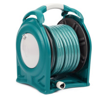 RACO корпус из высокопрочного пластика, шланг 25 м х 1/2″, поливочный набор 4 предмета, катушка со шлангом в комплекте (4260-55/590)