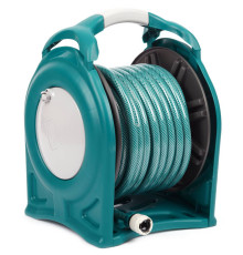 RACO корпус из высокопрочного пластика, шланг 25 м х 1/2″, поливочный набор 4 предмета, катушка со шлангом в комплекте (4260-55/590) RACO корпус из высокопрочного пластика, шланг 25 м х 1/2″, поливочный набор 4 предмета, катушка со шлангом в комплекте (4260-55/590)