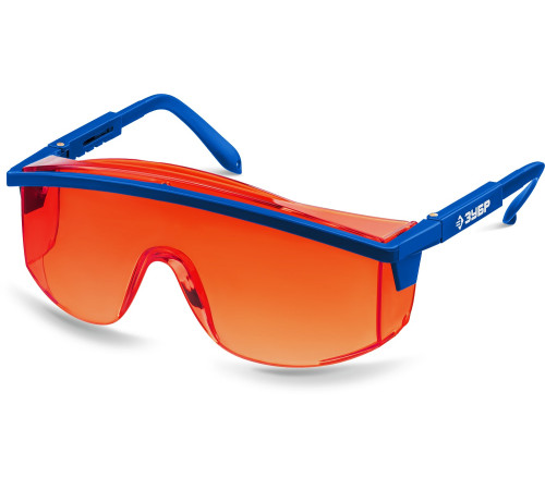 ЗУБР ПРОТОН, открытого типа, красные, стекло увеличенного размера, защитные очки, Профессионал (110483) купить  в Сочи