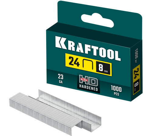 KRAFTOOL 8 мм, тип 24, 1000 шт, скобы для плайера (31724-08) купить  в Сочи