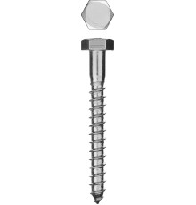 Шурупы ШДШ с шестигранной головкой (DIN 571), 80 х 10 мм, 30 шт, ЗУБР