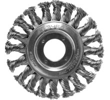 ЗУБР 100 мм, стальная проволоки 0.5 мм, щетка дисковая для УШМ, Профессионал (35190-100)