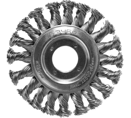 ЗУБР 100 мм, стальная проволоки 0.5 мм, щетка дисковая для УШМ, Профессионал (35190-100) купить  в Сочи