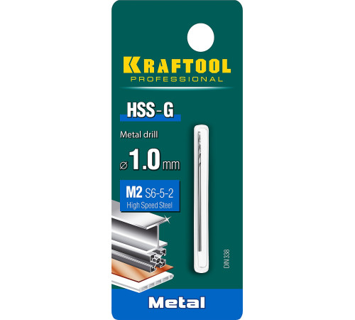 KRAFTOOL HSS-G, 1.0 х 40 мм, сталь P6M5, сверло по металлу (29651-1) купить в Сочи KRAFTOOL HSS-G, 1.0 х 40 мм, сталь P6M5, сверло по металлу (29651-1) купить в Сочи