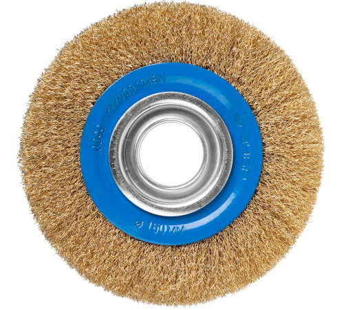 ЗУБР 150 мм, витая стальная латунированная проволока 0.3 мм, щетка дисковая для УШМ, Профессионал (35186-150) купить  в Сочи