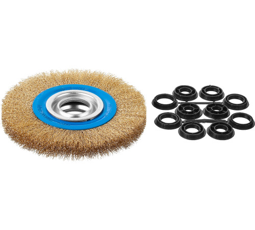 ЗУБР 150 мм, витая стальная латунированная проволока 0.3 мм, щетка дисковая для УШМ, Профессионал (35186-150) купить  в Сочи