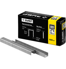 ЗУБР тип 21GA (80/Pr A/Senco AT) 10 мм, 5000 шт, скобы для степлера, Профессионал (31880-10)