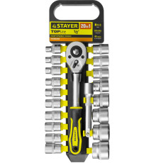 STAYER RSS 20L, 20 предм., (1/2″), набор торцовых головок (27750-H20)