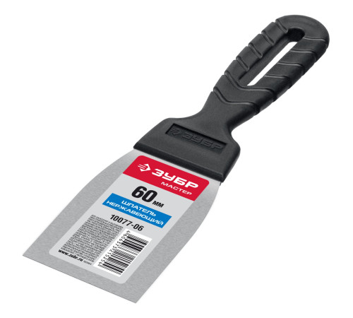 ЗУБР 60 мм, пластиковая ручка, нержавеющий шпатель (10077-06) купить  в Сочи