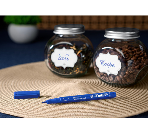 ЗУБР МП-100 синий, 1 мм перманентный маркер (06320-7) купить  в Сочи