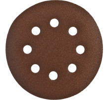 Круг шлифовальный ЗУБР ″СТАНДАРТ″ из абразивной бумаги на велкро основе, 8 отв., Р180, 125мм, 5шт