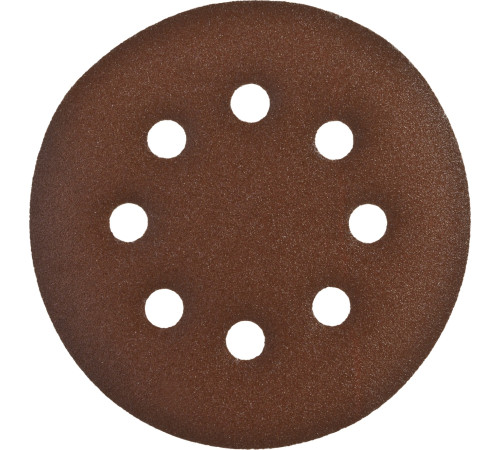 Круг шлифовальный ЗУБР ″СТАНДАРТ″ из абразивной бумаги на велкро основе, 8 отв., Р180, 125мм, 5шт купить  в Сочи