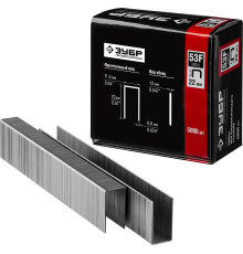 ЗУБР тип 20GA (53F/D/056) 22 мм, 5000 шт, скобы для степлера, Профессионал (31950-22)