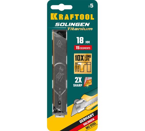KRAFTOOL 18 мм, 5 шт, сегментированные лезвия (09606-TIN-18-S5) купить в Сочи KRAFTOOL 18 мм, 5 шт, сегментированные лезвия (09606-TIN-18-S5) купить в Сочи