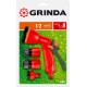 GRINDA GS-12, пистолет с 8 режимами, комплект соединительной арматуры 1/2″, ударопрочный пластик, поливочный набор (8-427383) купить  в Сочи