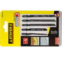 STAYER T-хвост., по дереву и металлу, 5 шт, UNIVERSAL №2. набор полотен для лобзика (15980-H5-2)