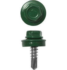 ЗУБР СКМ 6002, 25 х 5.5 мм, зелёный лист, 420 шт, кровельный саморез, Профессионал (4-300315-55-025-6002)