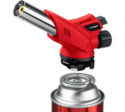 ЗУБР ГМ-350, 1300°C, газовая горелка с пьезоподжигом на баллон с цанговым соединением (55553) купить  в Сочи