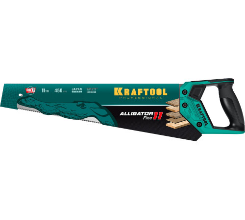 KRAFTOOL Alligator Fine 11, 450 мм, ножовка для точного реза (15203-45) купить  в Сочи