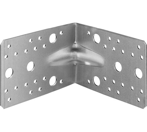 ЗУБР УКУ-2.0, 90 x 130 x 130 x 2 мм, цинк, усиленный крепежный уголок (310116-90-130) купить  в Сочи