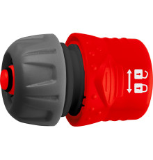 GRINDA GF-34, 3/4″, с автостопом, с запирающим механизмом, для шланга, быстросъемный соединитель (8-426332)