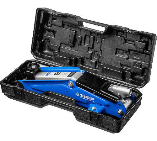 ЗУБР Т-50, 2 т, 130 - 380 мм, подкатной домкрат с увеличенным подъемом в кейсе, Профессионал (43052-2-K) купить  в Сочи