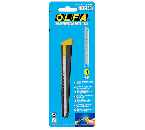 OLFA с сегментированным лезвием 9 мм, нож (OL-180-BLACK) купить в Сочи OLFA с сегментированным лезвием 9 мм, нож (OL-180-BLACK) купить в Сочи