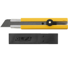 OLFA 25 мм, в комплекте с лезвиями EXCEL BLACK 5 шт, нож (OL-H-1BB/5BB )