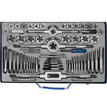 ЗУБР 65 предметов, сталь Р6М5, набор метчиков и плашек, Профессионал (28110-H65)