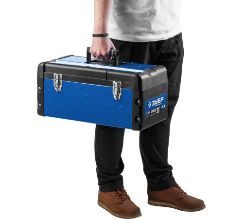 ЗУБР СПЕЦ-21, 530 x 270 x 240 мм, (21″), металлический ящик для инструментов, Профессионал (38155-21) купить  в Сочи