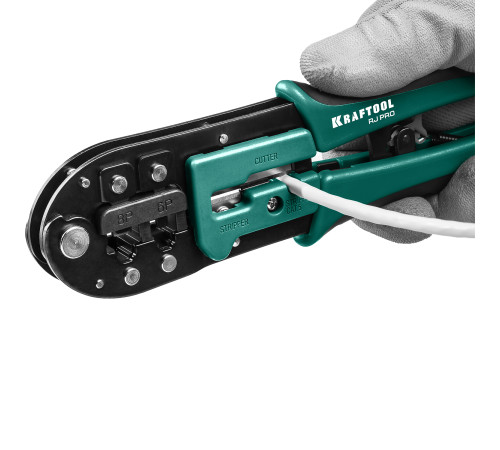 KRAFTOOL RJ-Pro, (RJ45, RJ11,RJ12), универсальный кримпер (22698) купить в Сочи KRAFTOOL RJ-Pro, (RJ45, RJ11,RJ12), универсальный кримпер (22698) купить в Сочи