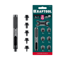 KRAFTOOL LPI-6 с набором насадок 1-6 мм, ударный пробойник для кожи (22951) KRAFTOOL LPI-6 с набором насадок 1-6 мм, ударный пробойник для кожи (22951)
