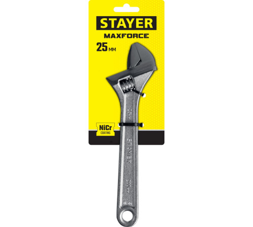 STAYER MAXFORCE, 200/25 мм, разводной ключ (2725-20) купить в Сочи STAYER MAXFORCE, 200/25 мм, разводной ключ (2725-20) купить в Сочи