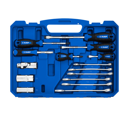 ЗУБР Универсал-63, 63 предм., (1/2″+ 1/4″), универсальный набор инструмента, Профессионал (27670-H58) купить  в Сочи