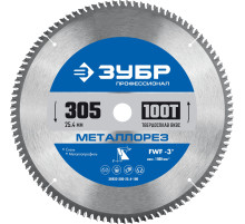 ЗУБР Металлорез, 305 х 25.4 мм, 100Т, пильный диск по металлу и металлопрофилю, Профессионал (36932-305-25.4-100)
