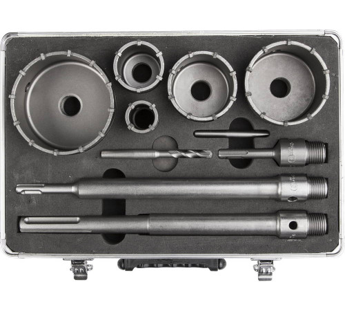 ЗУБР d 33, 68 мм, Alu кейс, набор коронок по бетону с оснасткой, Профессионал (29185-H2-10) купить  в Сочи