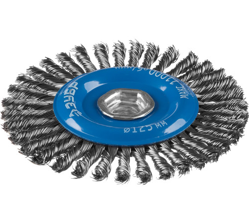 ЗУБР 125 мм, стальная проволоки 0.5 мм, щетка дисковая для УШМ, Профессионал (35192-125) купить  в Сочи