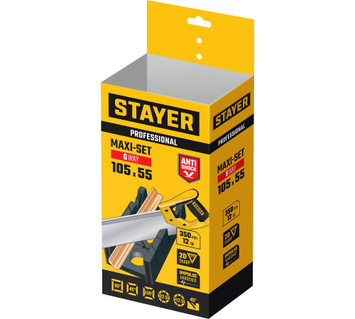 STAYER 100 х 52 мм, 350 мм, пластиковое стусло с пилой, Professional (15395-35) купить  в Сочи