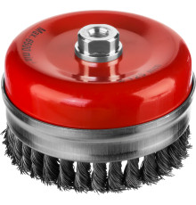 MIRAX 125 мм, жгутированная стальная проволока 0.5 мм,чашечная щетка-крацовка для УШМ (35144-125)