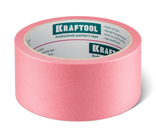 KRAFTOOL #200 Delicate 48 мм х 30 м, для деликатных и недавно окрашенных поверхностей, малярная лента (12102-48) для защиты деликатных поверхностей перед проведением малярных работ